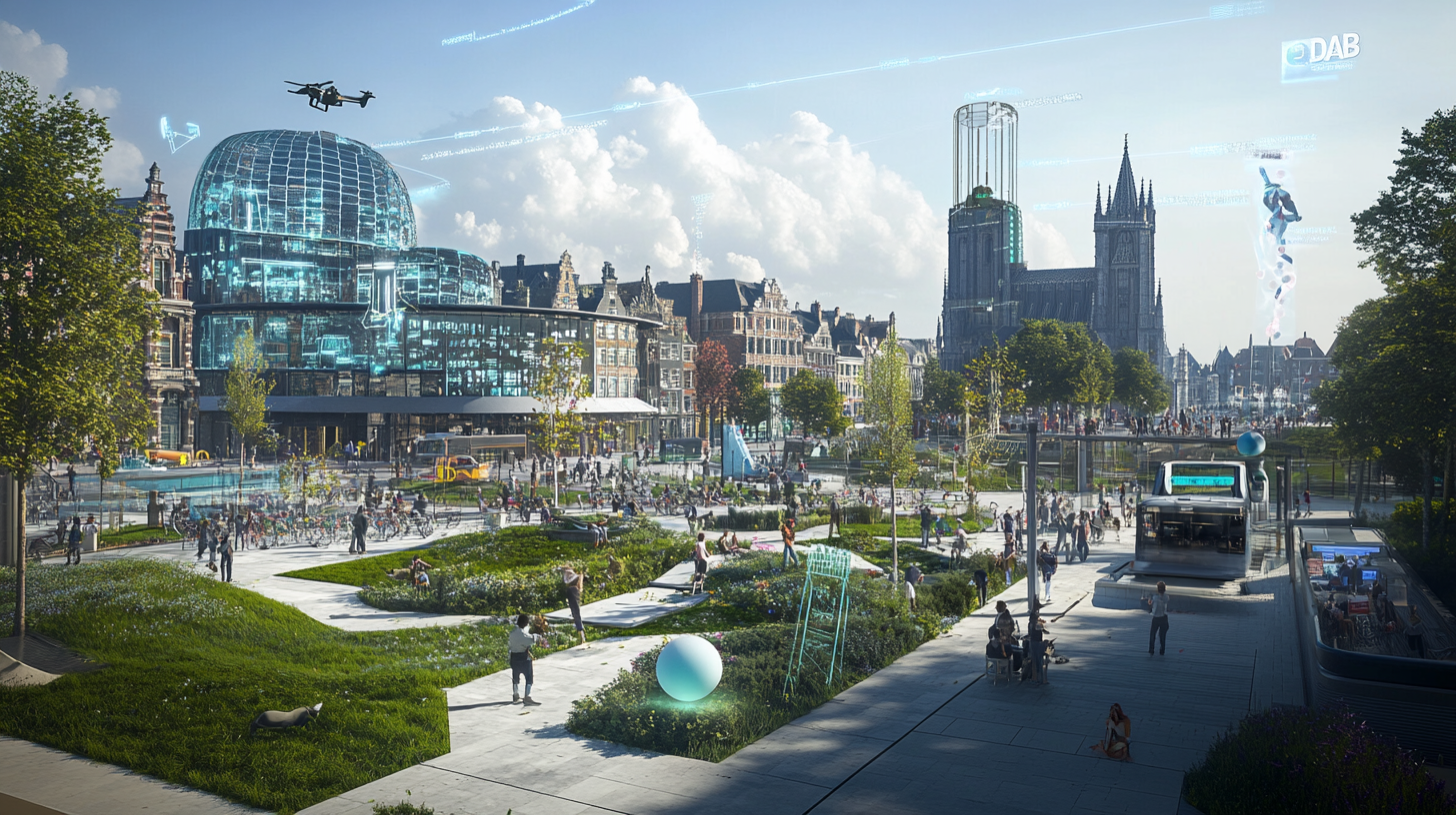 A Futuristic Antwerp: Humans and AI Coexisting Harmoniously