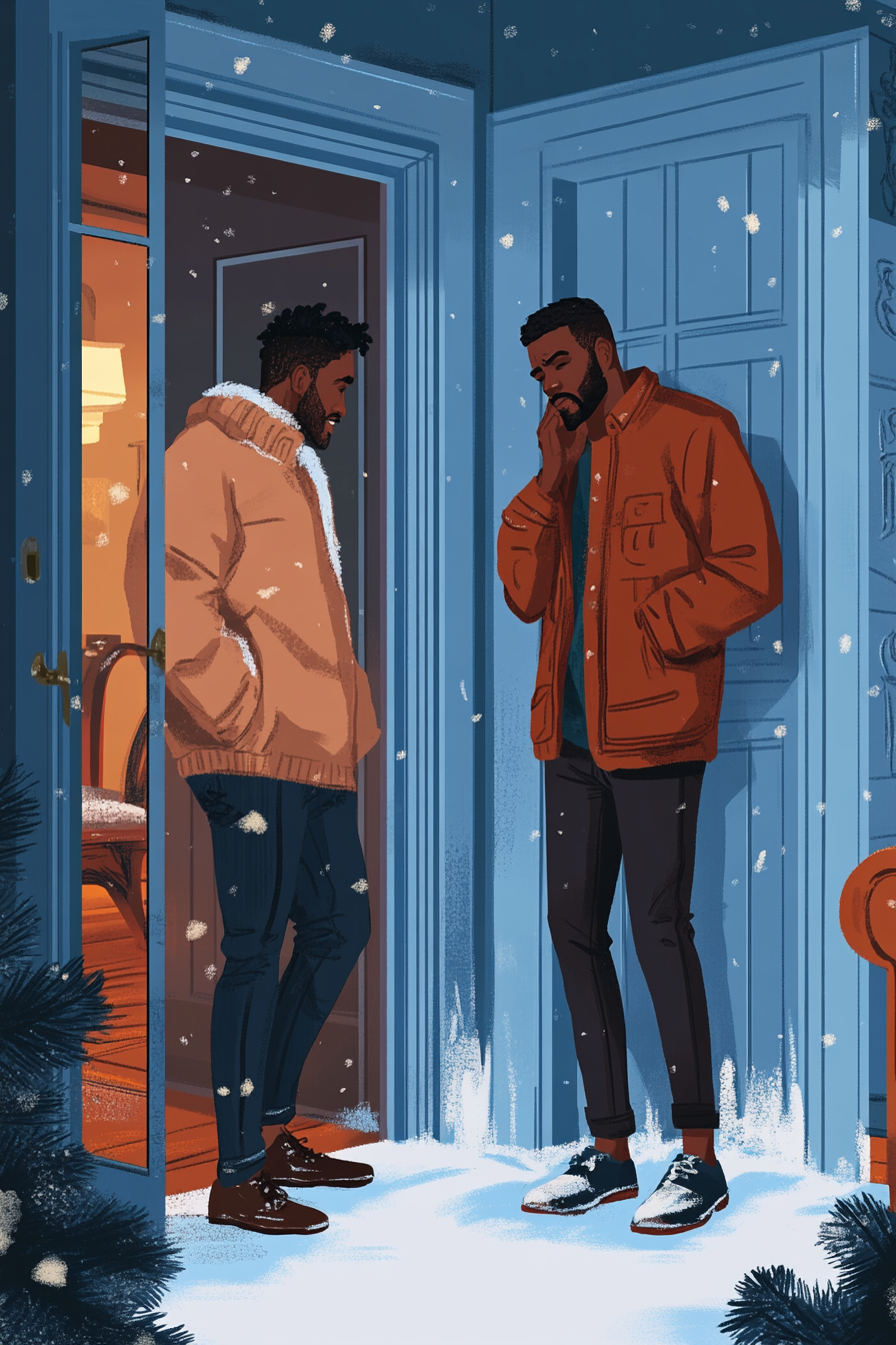 A Gay Couple's Emotional Winter Farewell