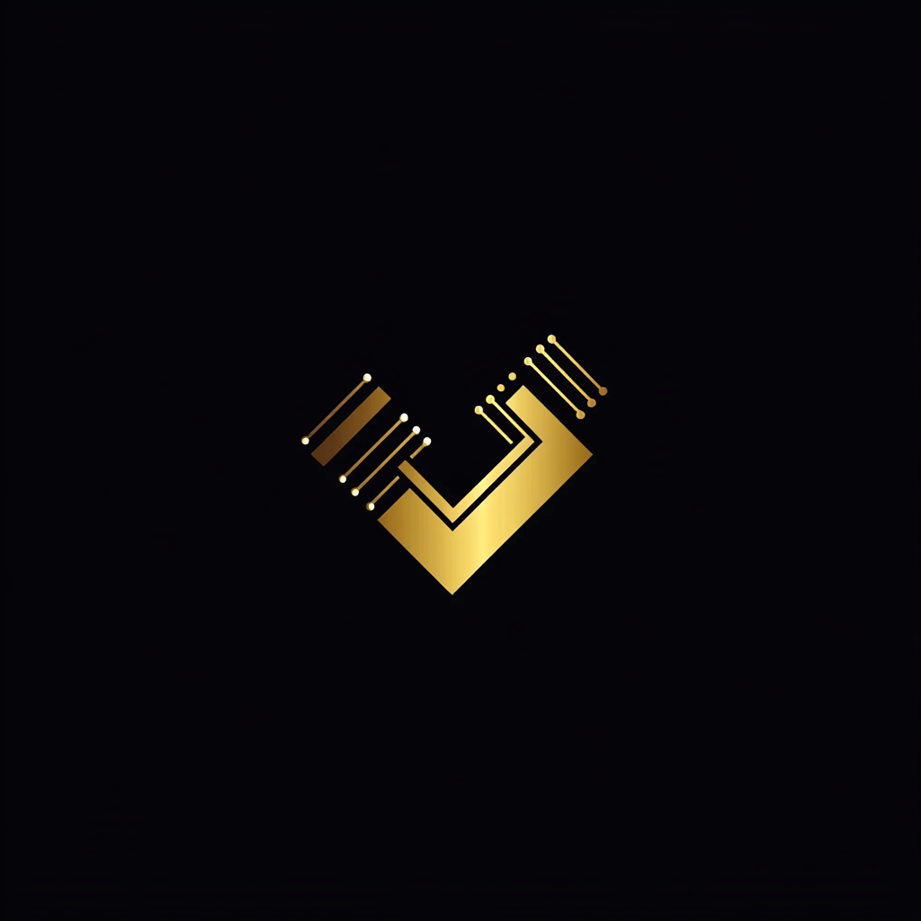 A Gold Check Mark on Circuit Background