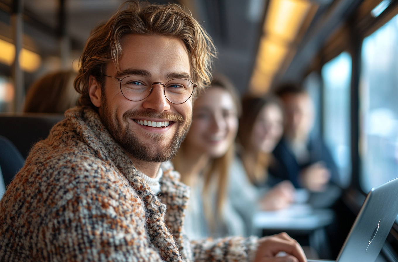 A Happy Train Journey with Office Friends