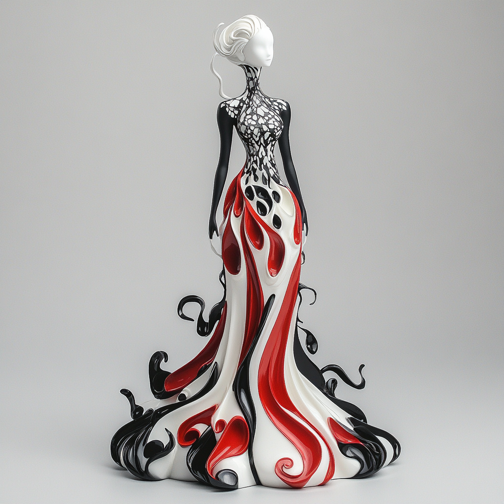 A Hauntingly Beautiful Sofubi Figure: Elegant Surreal Aesthetics