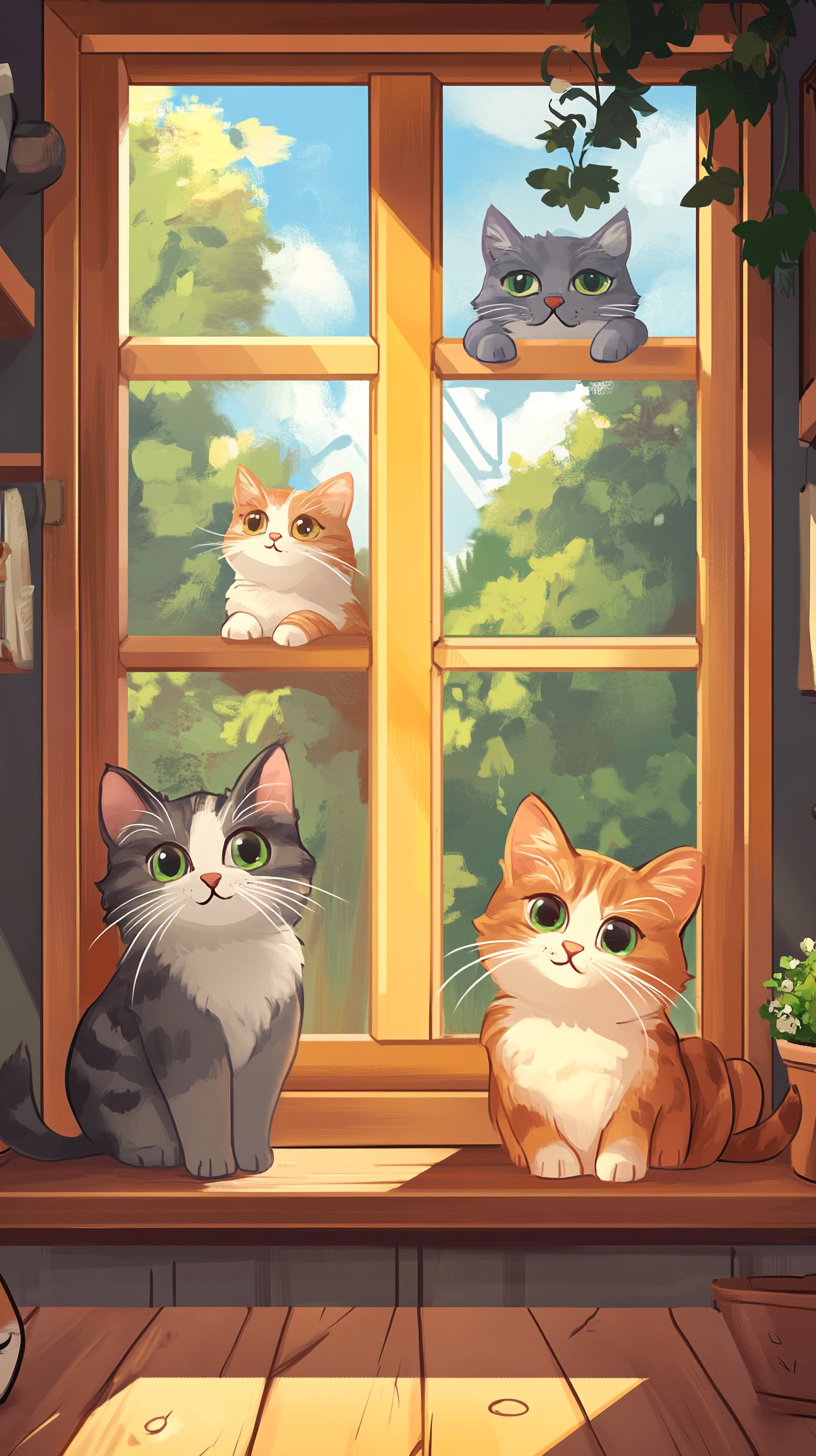 A Healing Cat Puzzle Game Title Screen