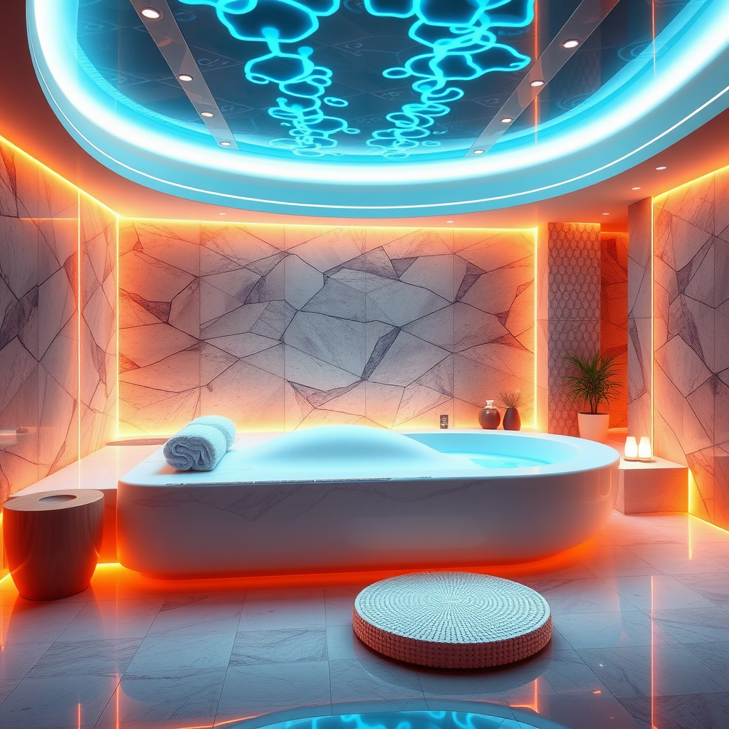 A Hi-Tech Style Spa Concept Poster Layout