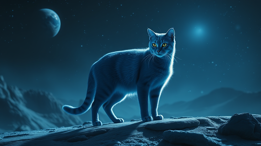 A Human-like Blue Cat on a Foreign Planet