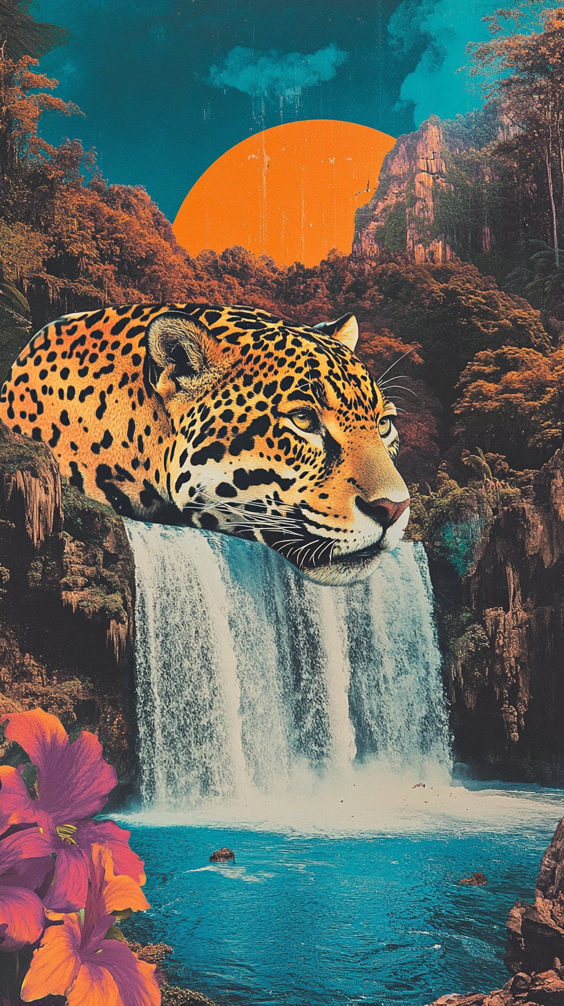 A Jaguar in Psychedelic Alien World