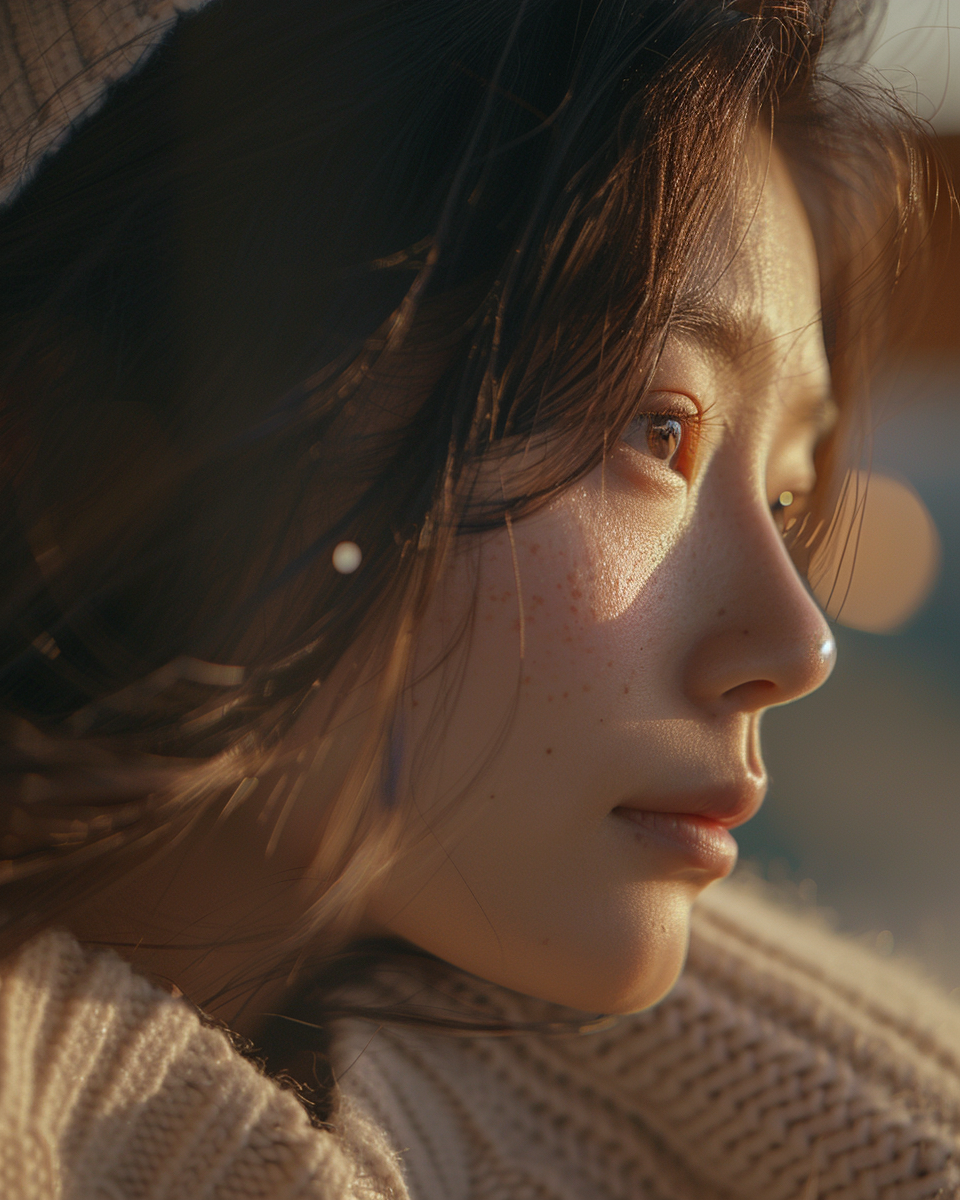 A Japanese Girl in White Cardigan