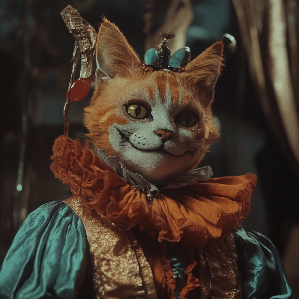 A Jester-Cat in 1950s Dark Fantasy World