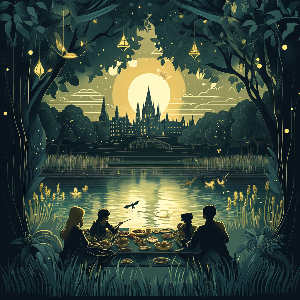 A Magical Wizarding Picnic by Hogwarts Lake