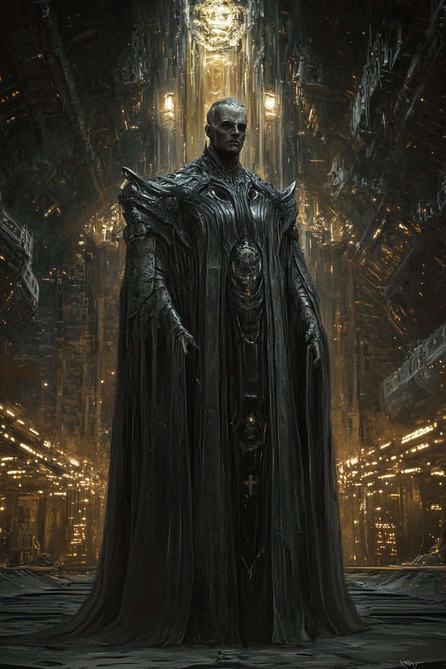 A Male Grimdark Initiate in Gothic Robe