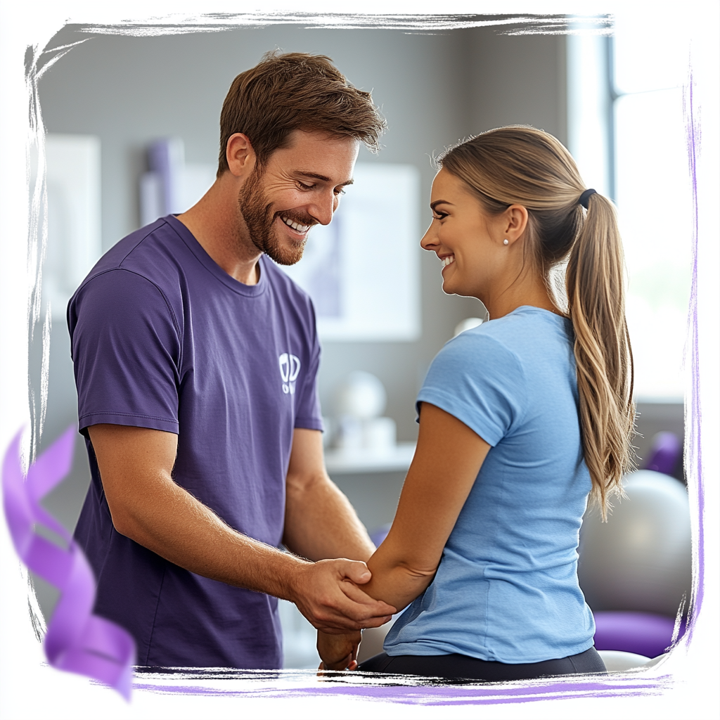 A Male Therapist Helping Female with Physical Therapy