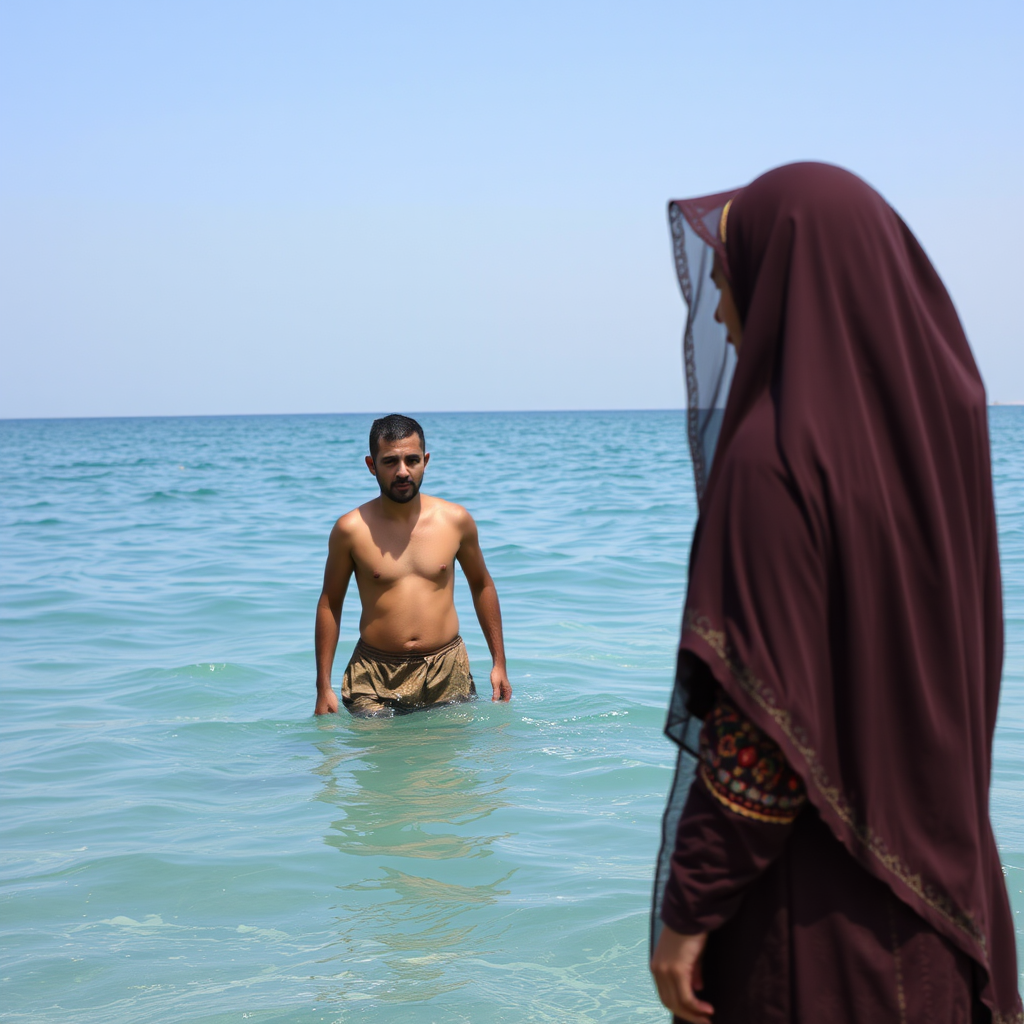 A Man Going to Sea with Wife's Goodbye