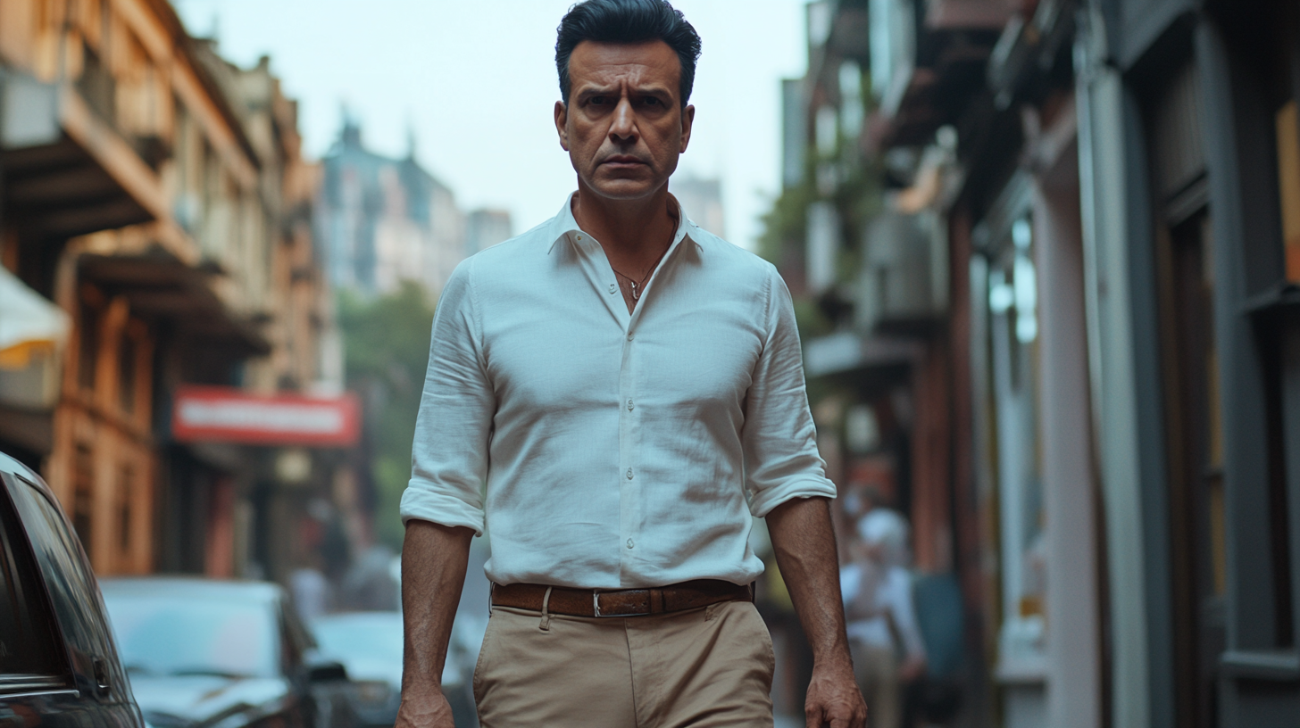 A Manoj Bajpayee in London with 8K Style