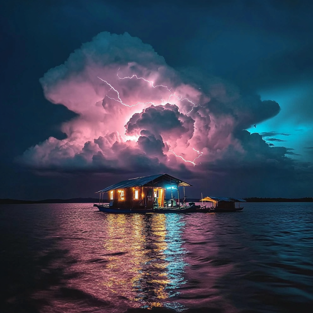 A Massive Thunderstorm Lighting up Catatumbo Lightning Venezuela