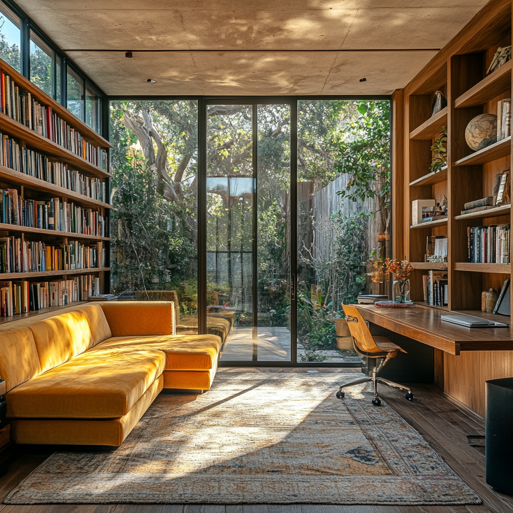 A Mid Century Modern Home Office Design