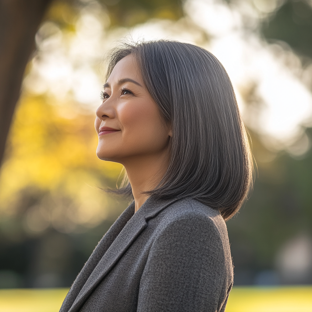 A Middle Age Asian Woman's Professional Photoshoot