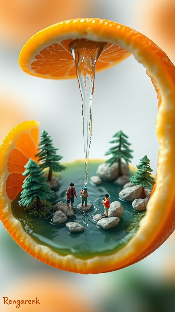 A Miniature World Inside a Surreal Orange