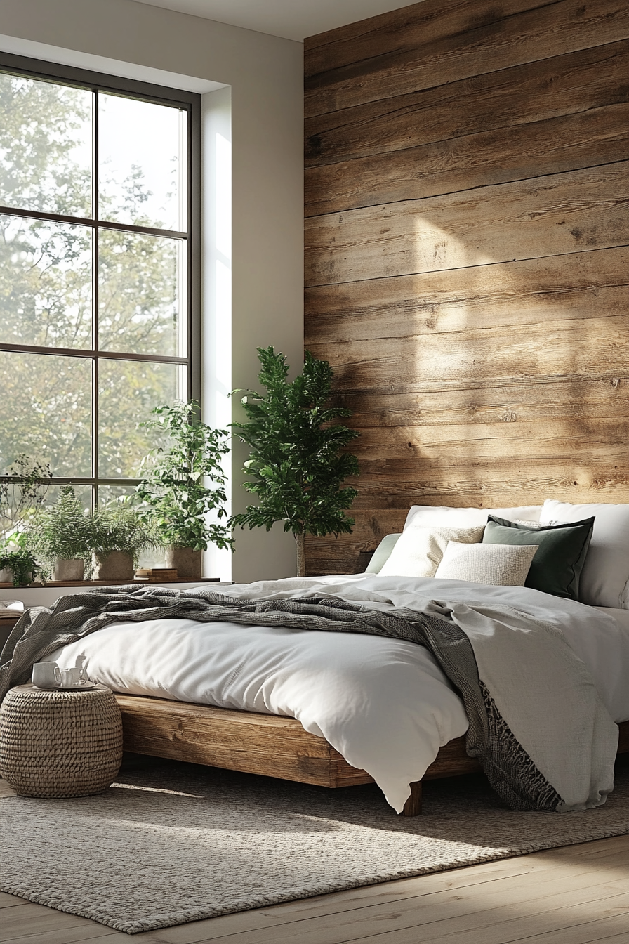 A Minimalist Earthy Bedroom with Natural Elements