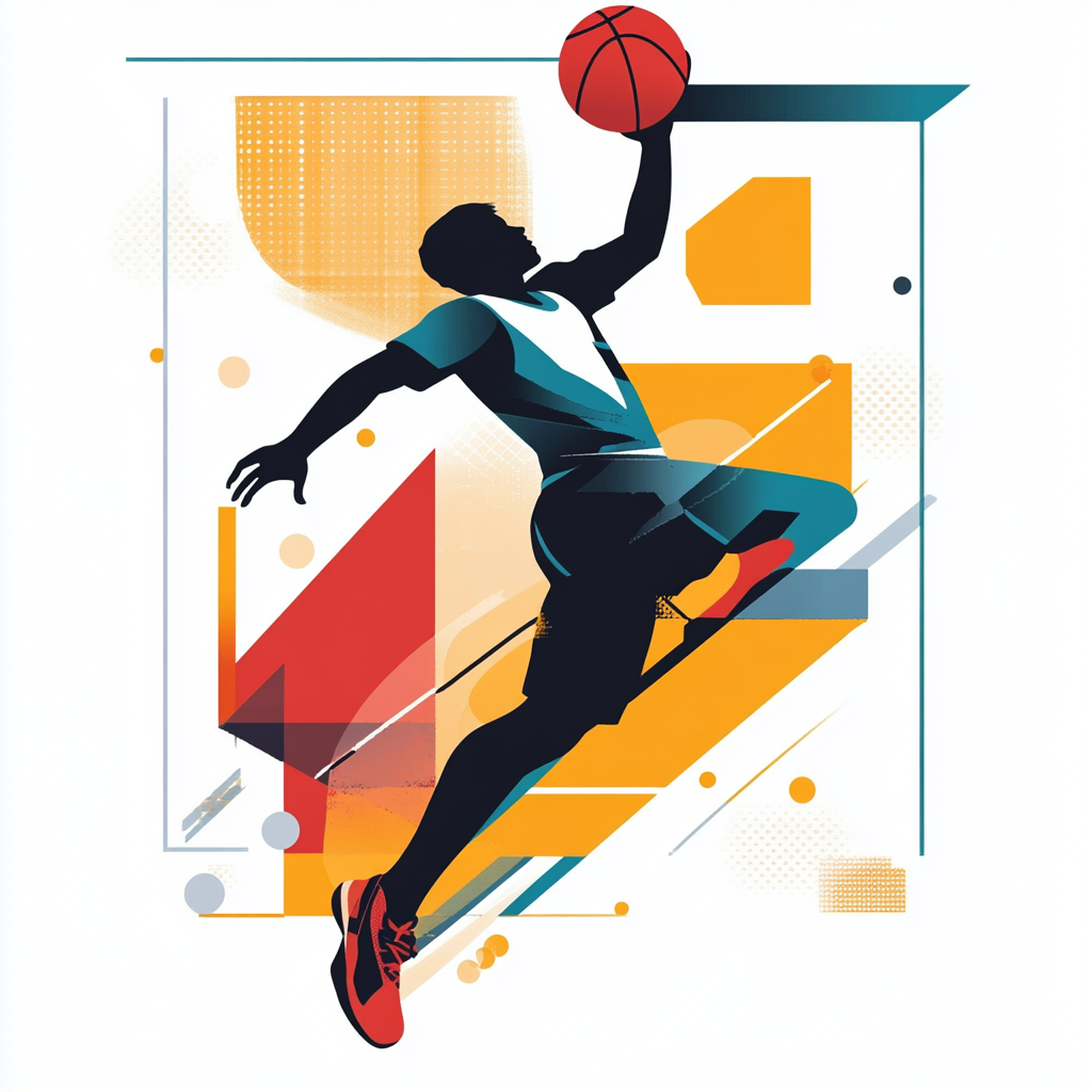 A Minimalist Geometric School Sports Poster