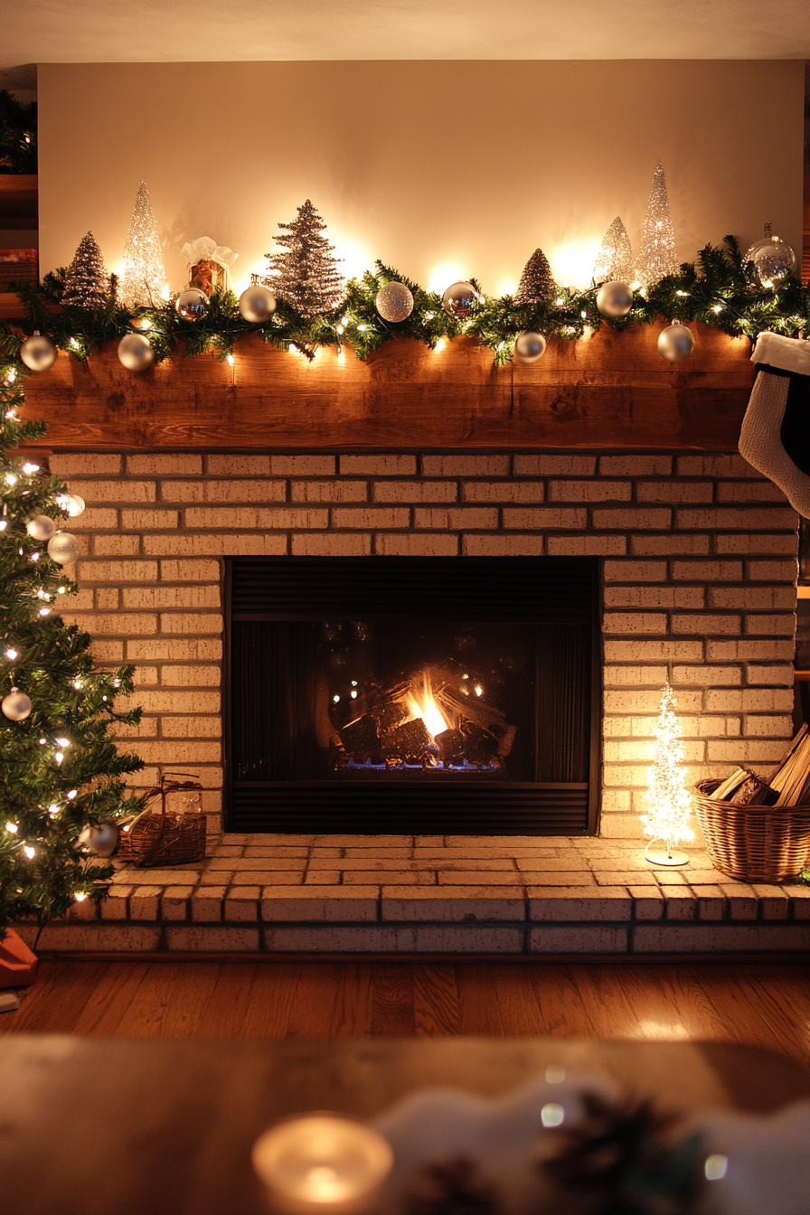 A Minimalist Holiday Fireplace: Simple Elegance