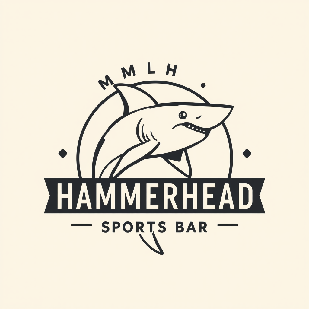 A Minimalist Logo for Hammerhead Sports Bar
