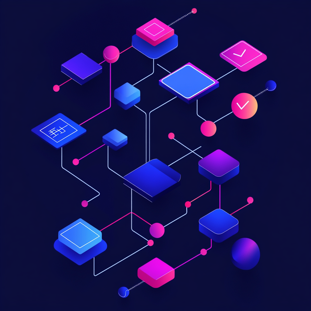 A Modern, Sleak Decision Flowchart with Vibrant Gradients