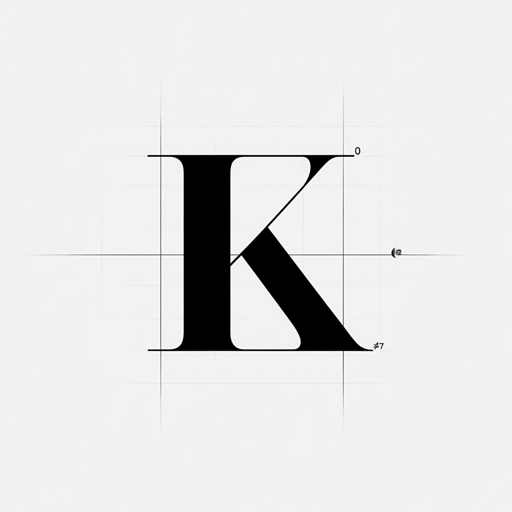 A Modern 'K' Symbol with Mathematical Touch