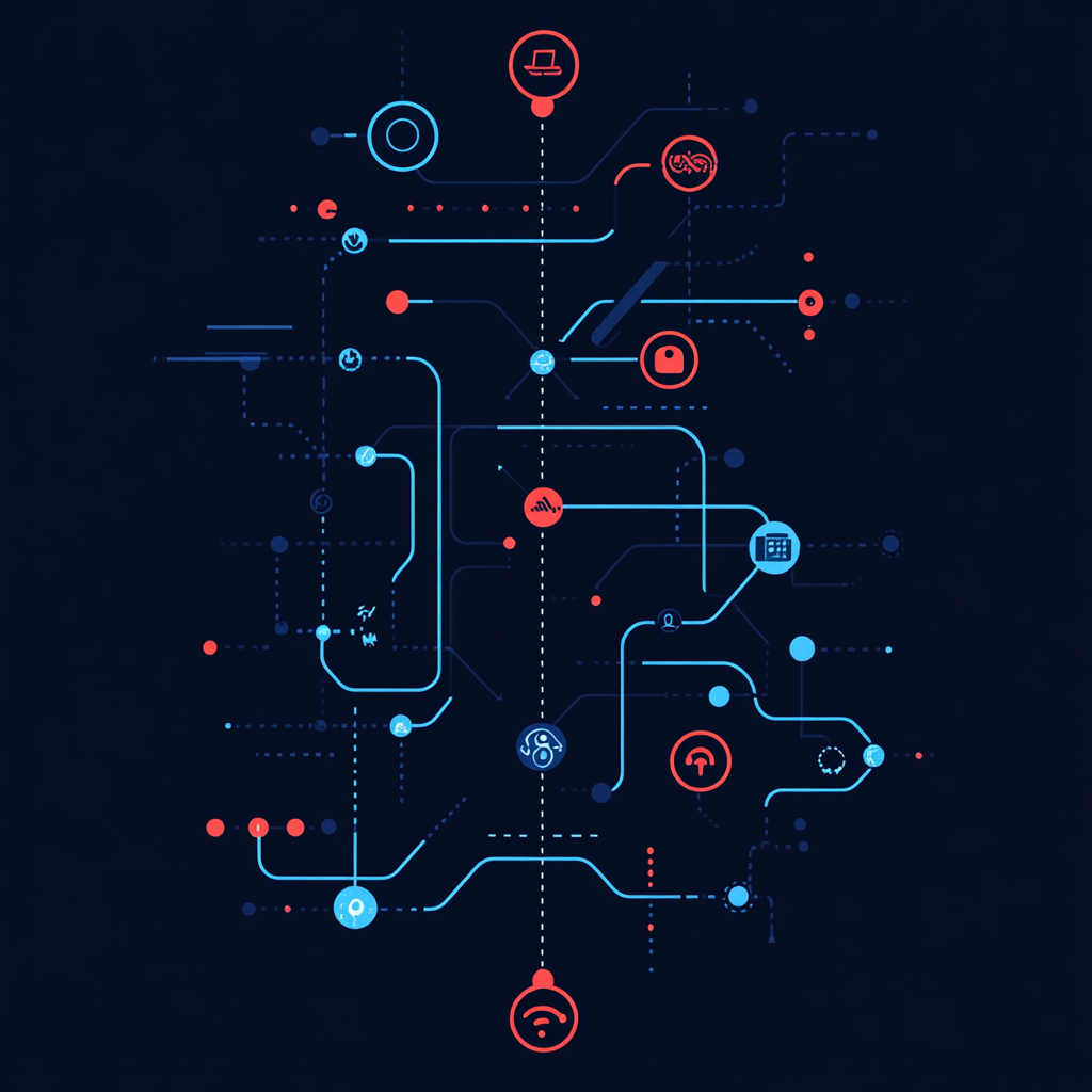 A Modern Decision Model on Dark Blue Background