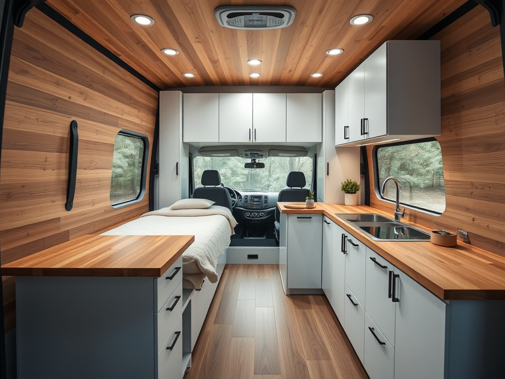 A Modern Luxury Mercedes Sprinter Interior
