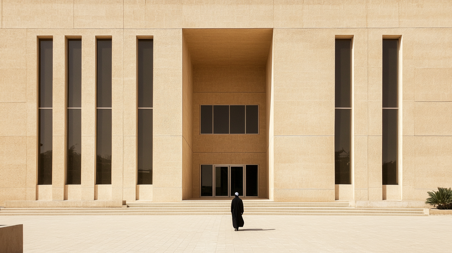 A Modern Saudi Administration Building with Sandy Colors