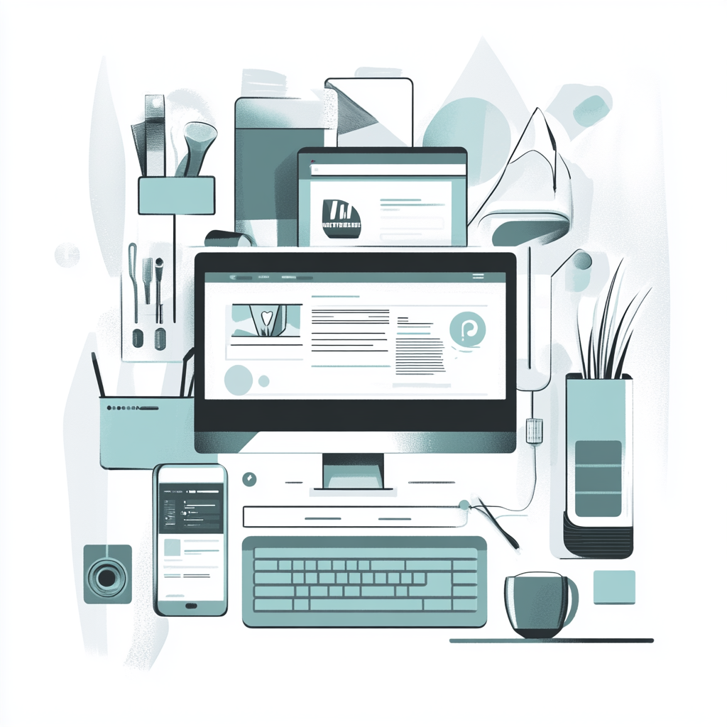 A Modern WordPress Website Setup Illustration