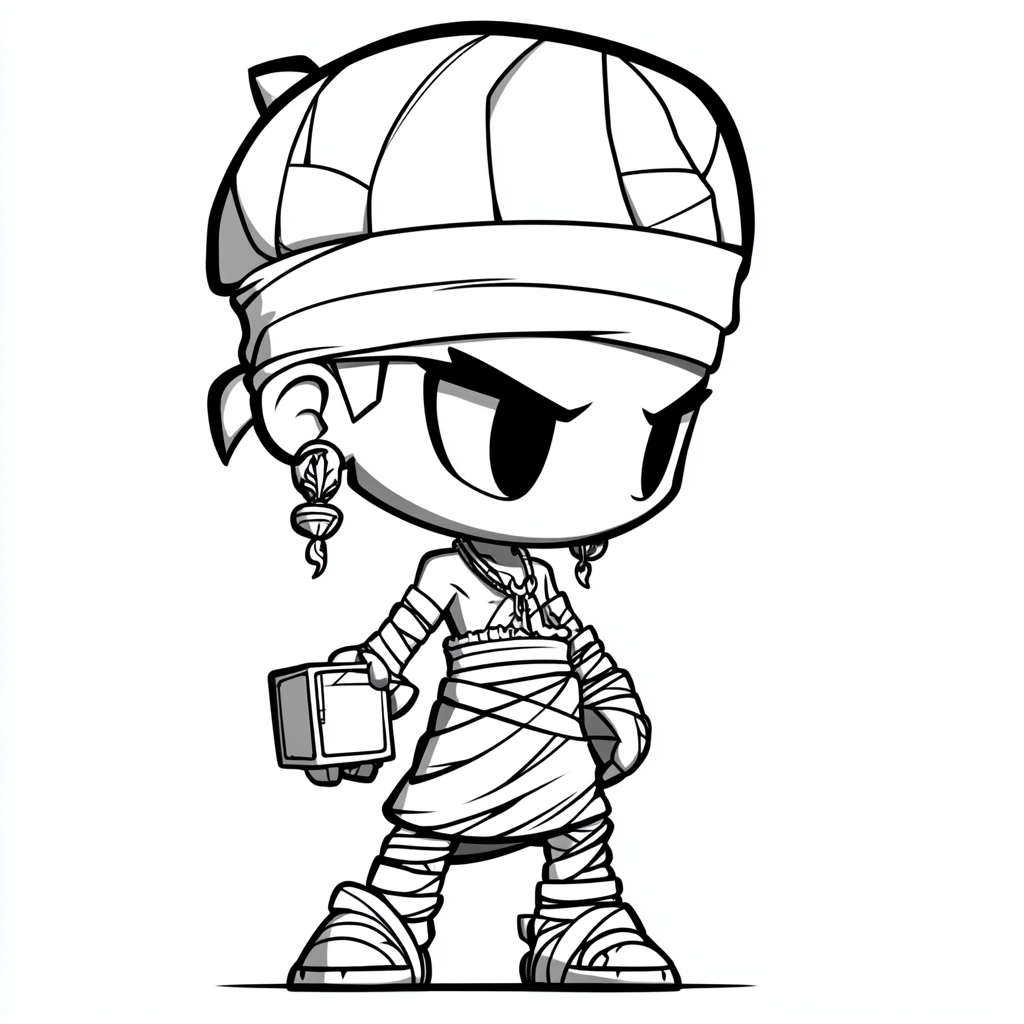 A Mummy Character from Brawl Stars Style