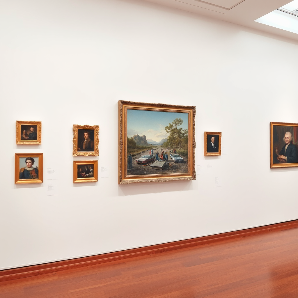 A Museum Wall and Wooden Floor No Artworks