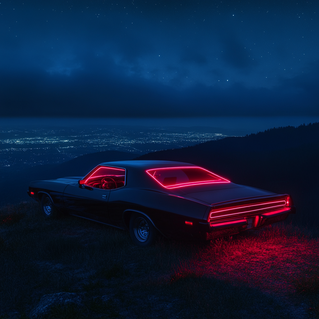 A Mysterious Muscle Car on Mountain Top