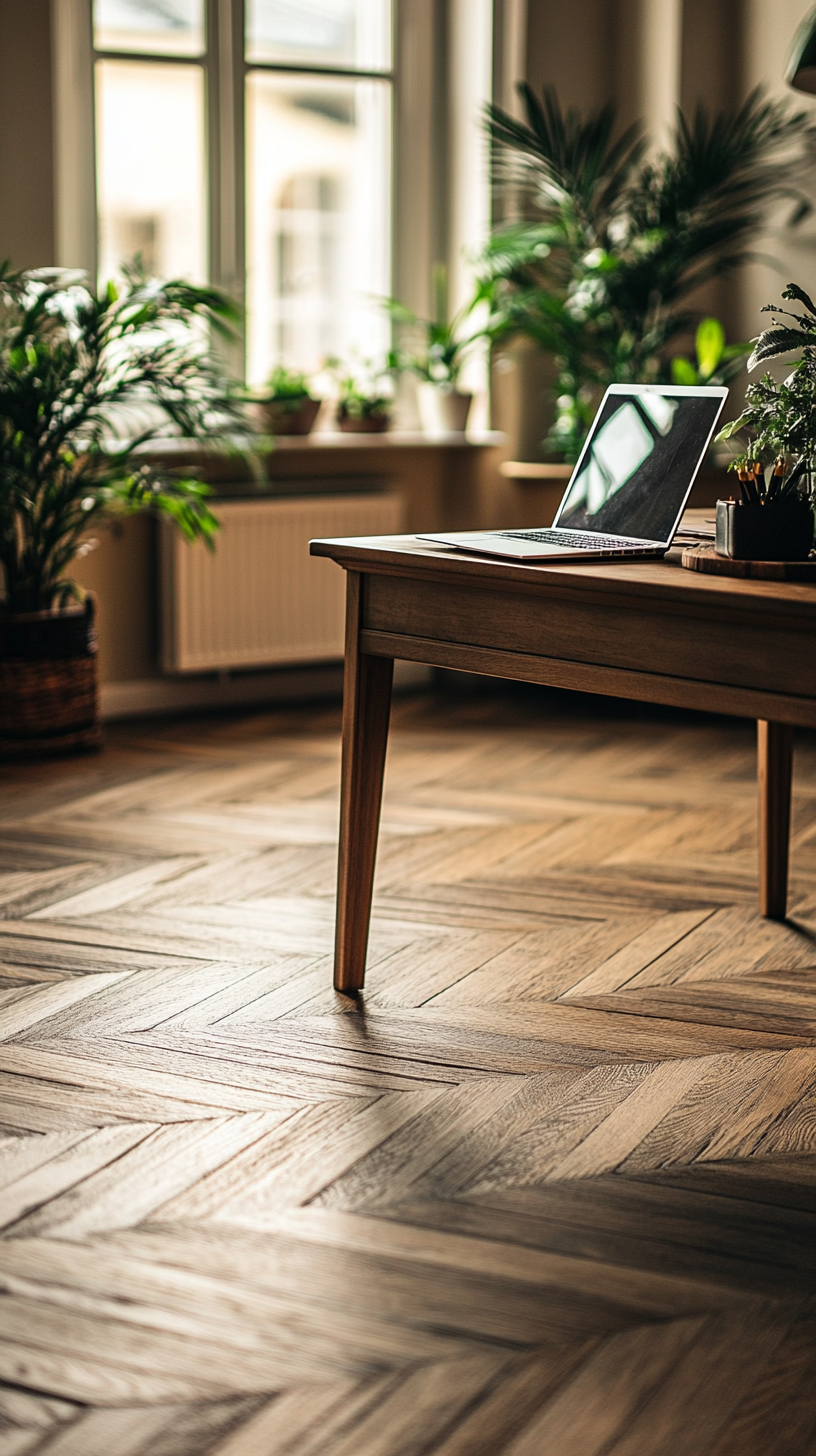 A Neutral Room with Laptop Desk, Aesthetic Decor