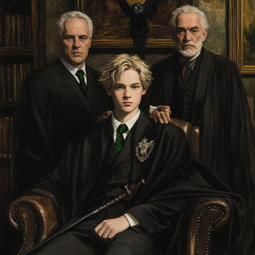 A Noble Family Portrait in an Elegant Setting