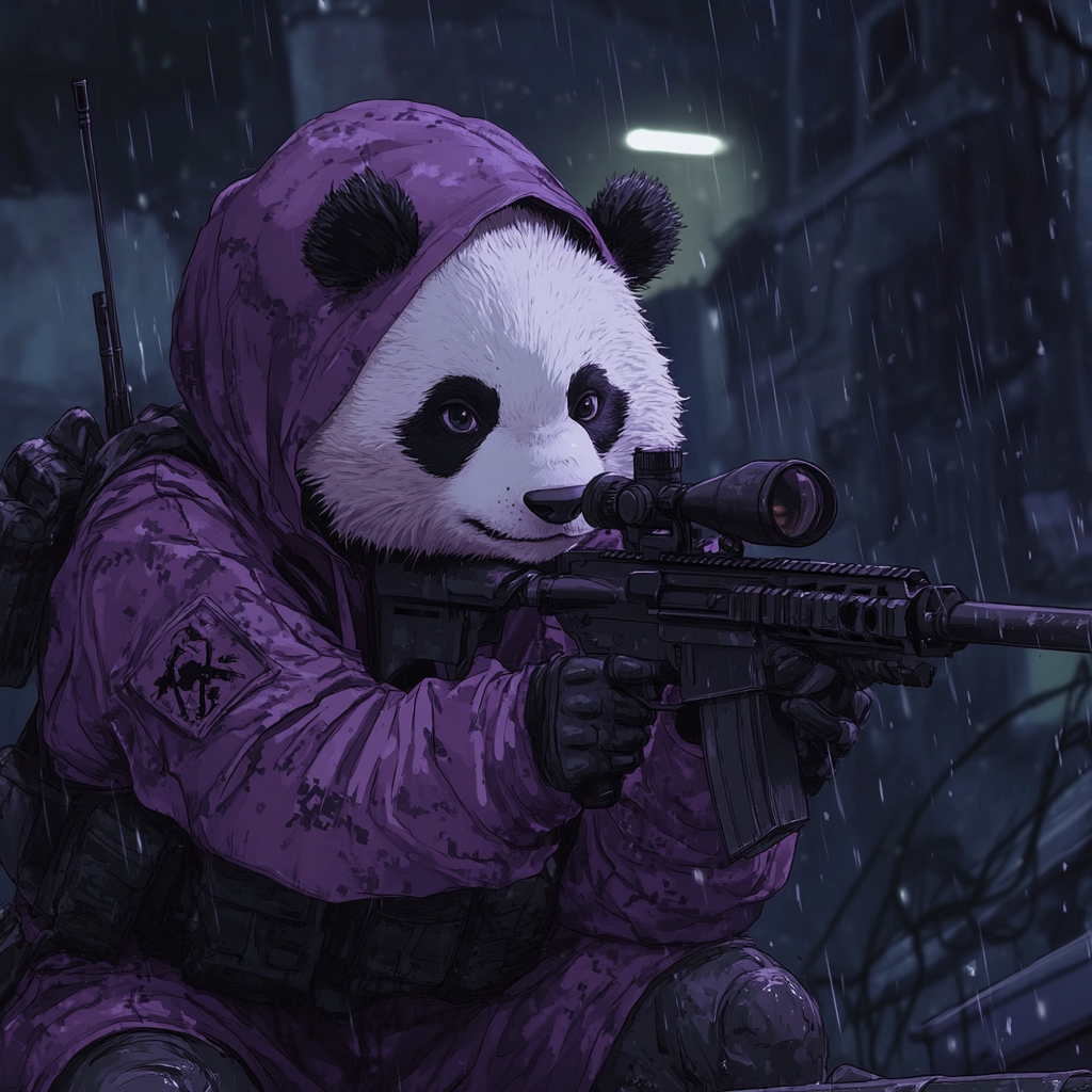 A Panda in a Purple Hoodie on Spec Ops