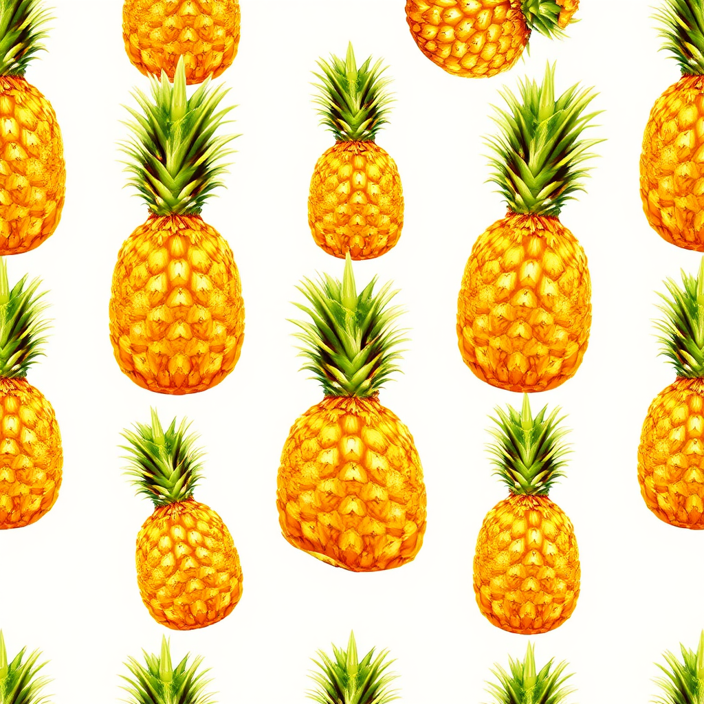 A Pattern of Shiny Pineapples