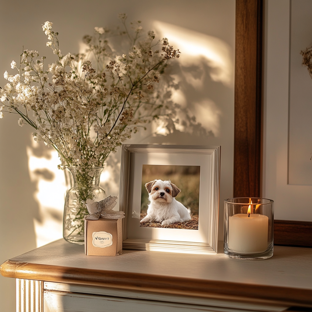 A Peaceful Altar for a Deceased Pet