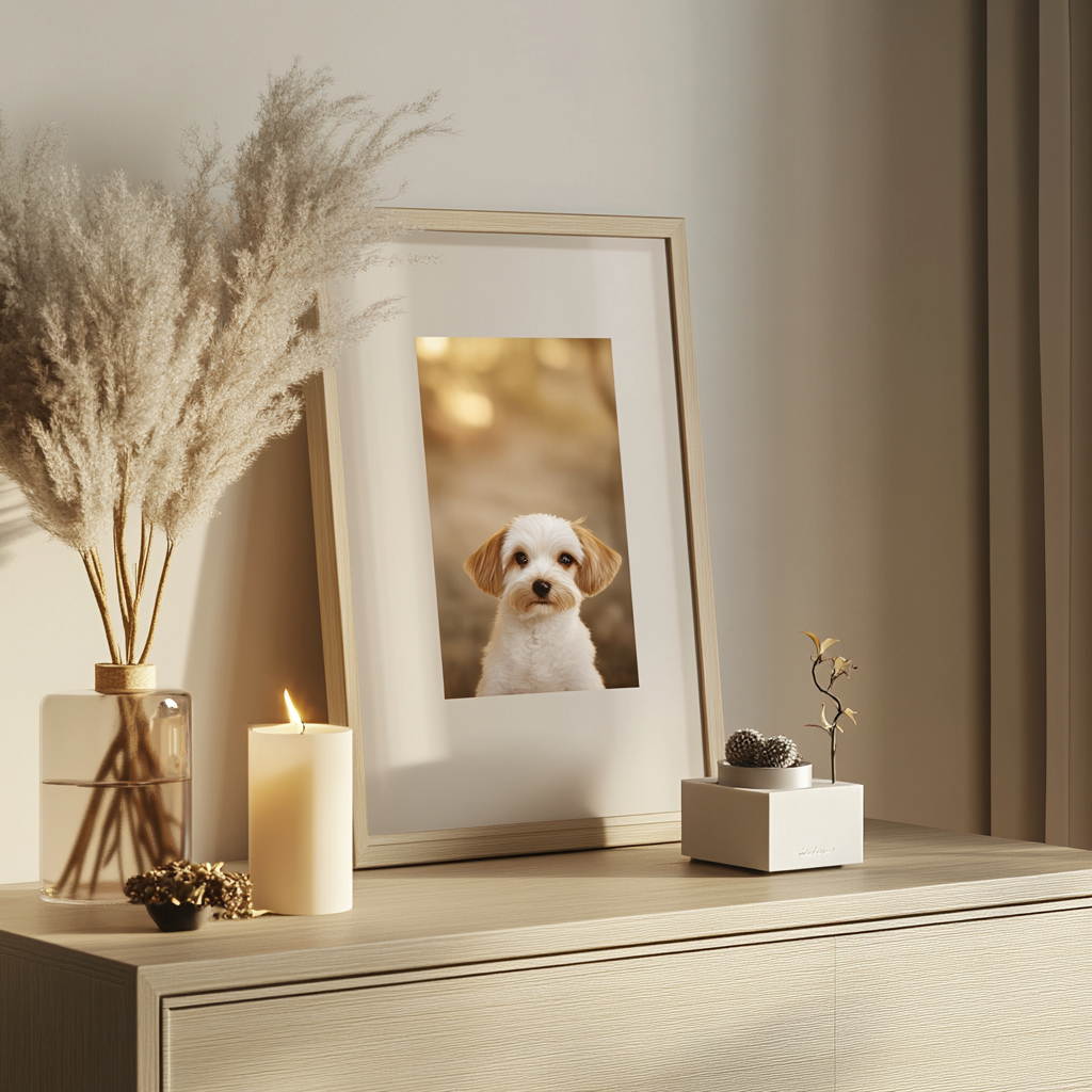 A Peaceful Living Room Altar for a Pet