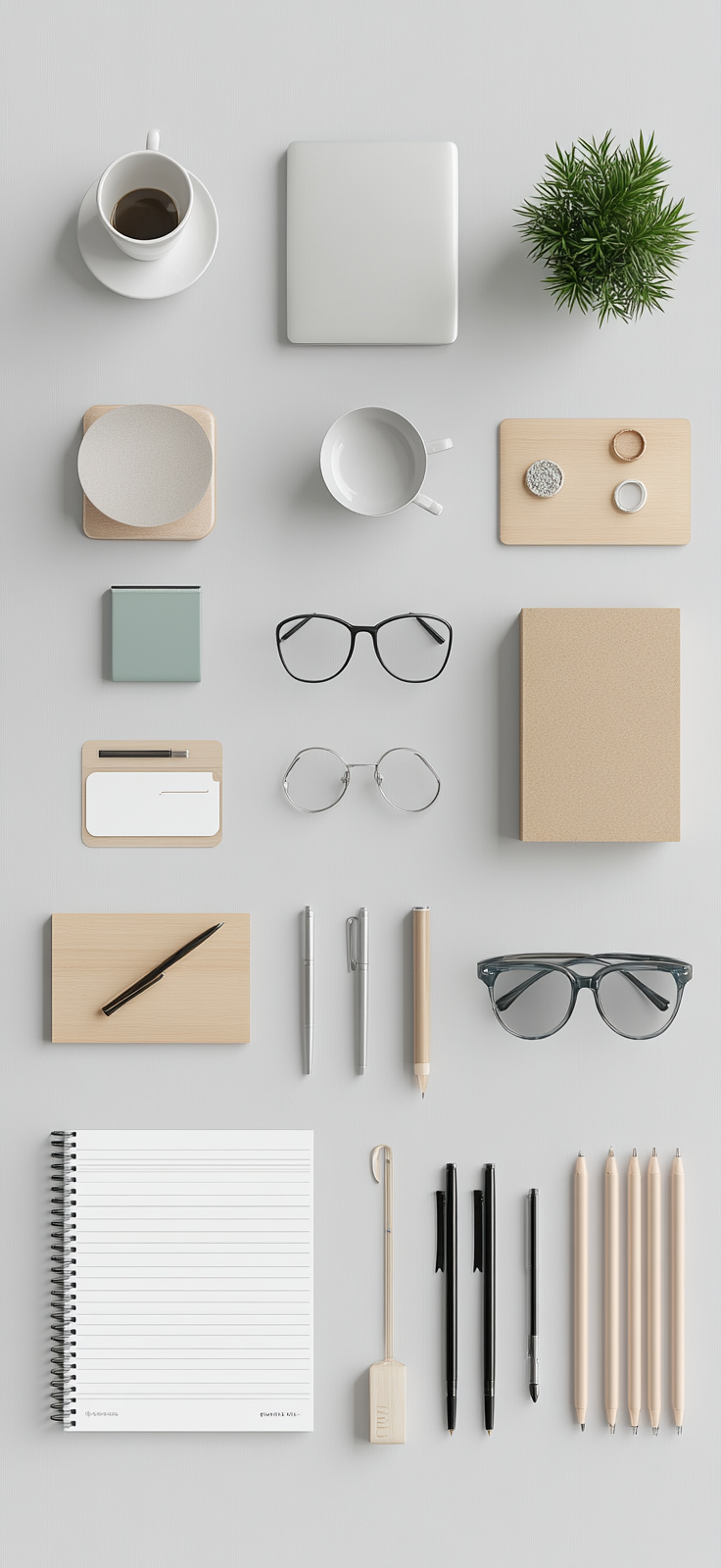 A Photorealistic Flat Lay With Minimalistic Objects