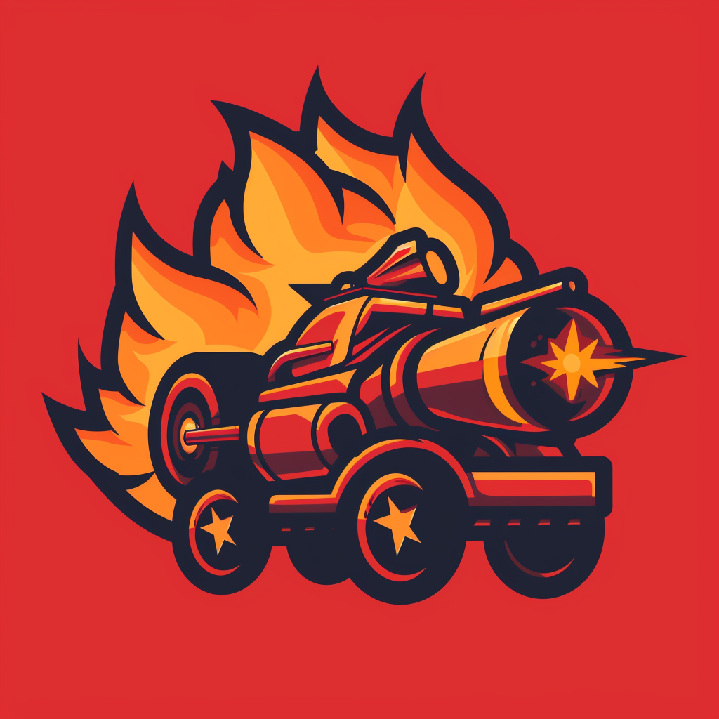 A Playful Cartoon Logo for WW2 Fire Station