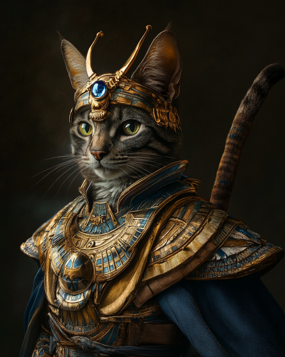 A Portrait of Horus and His Cat