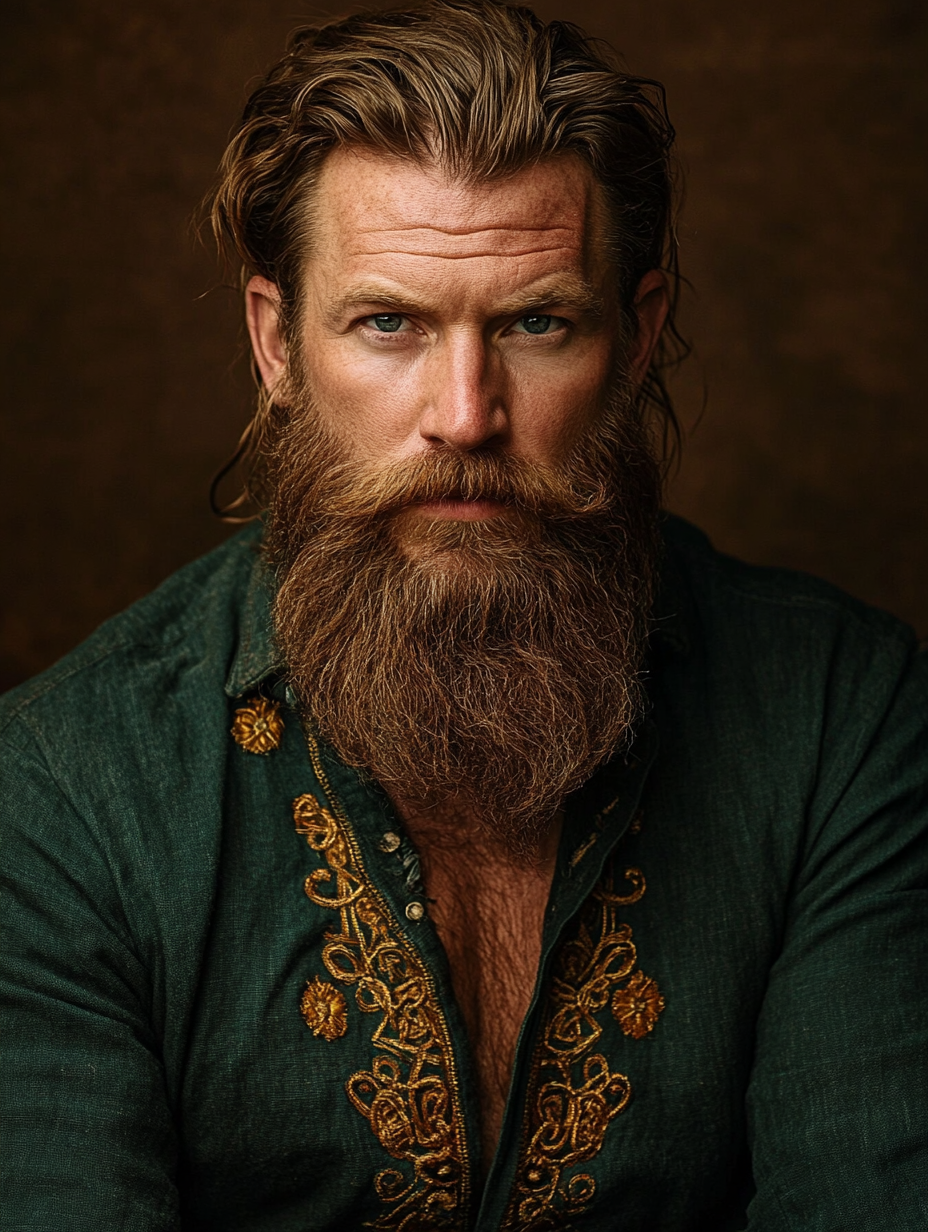 A Portrait of Norse God Thor, the Viking