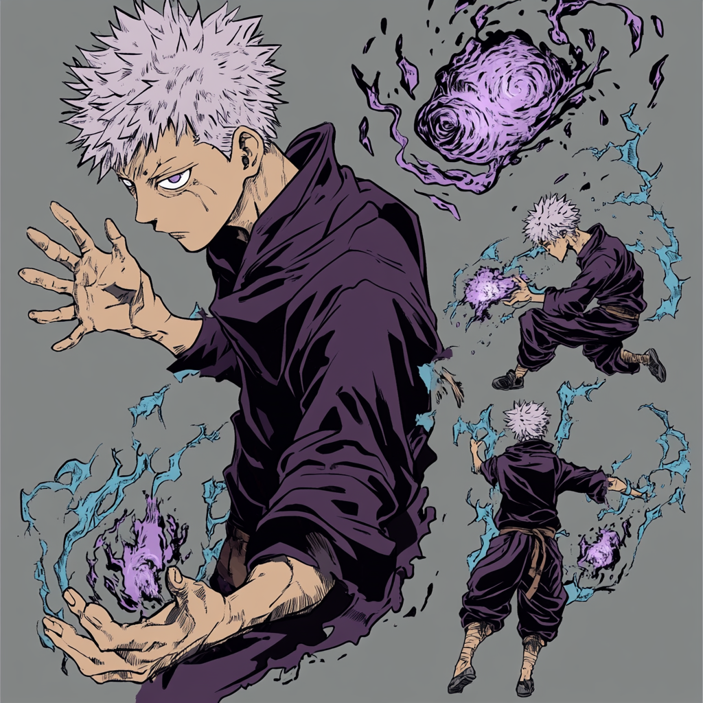 A Powerful Jujutsu Sorcerer in Manga Panels