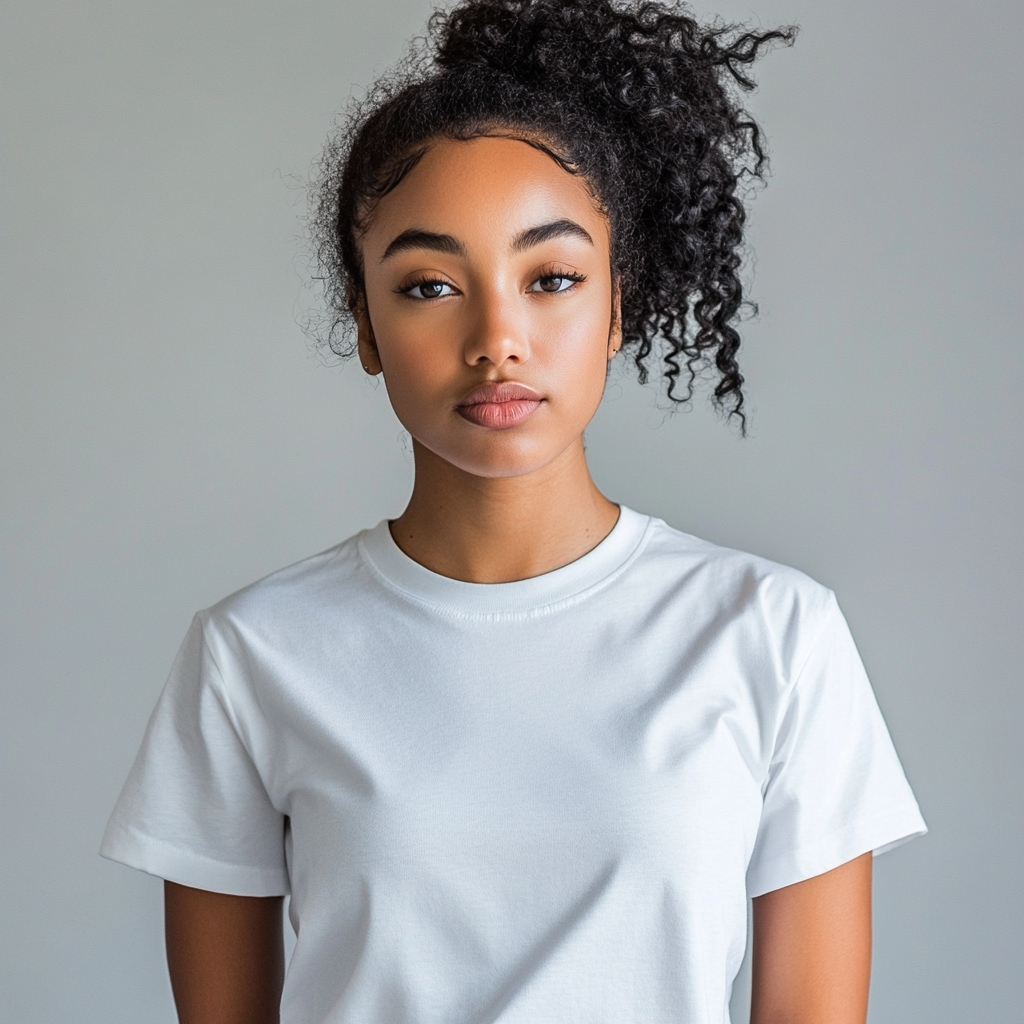 A Professional T-Shirt Mockup with Female Models