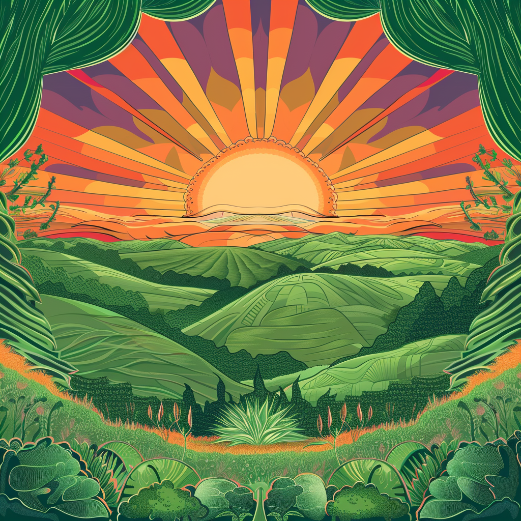 A Psytrance Festival Poster in Israel Landscape