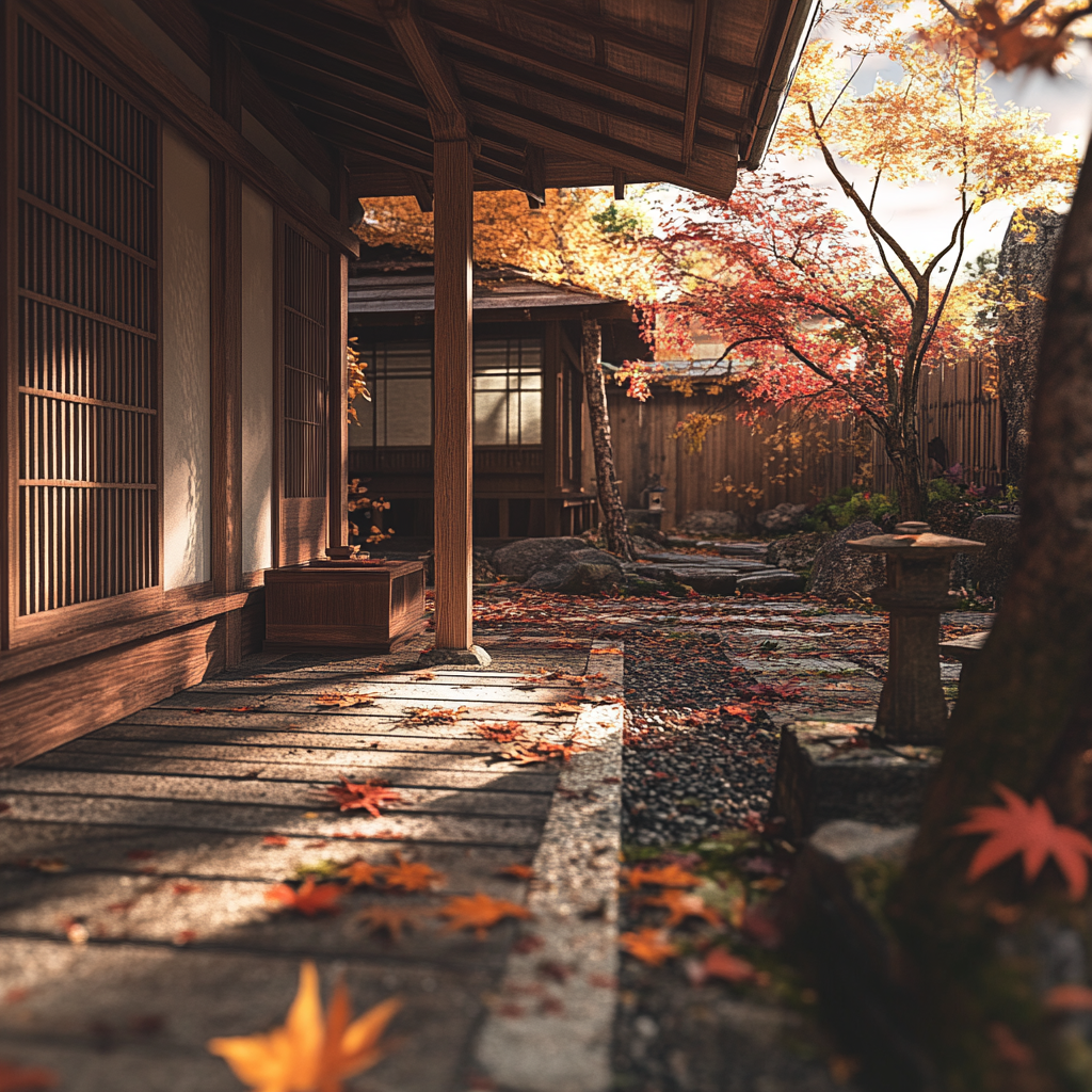 A Quiet Autumn Day in Japan