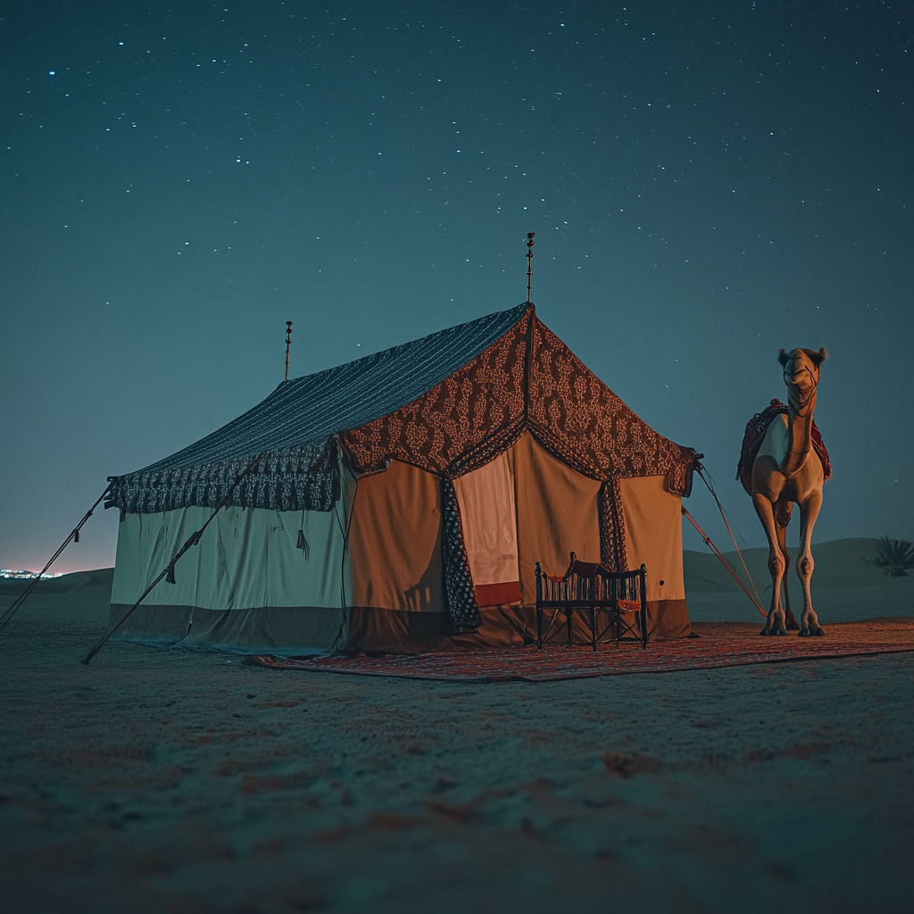 A Rainy Night at the Saudi Desert Tent