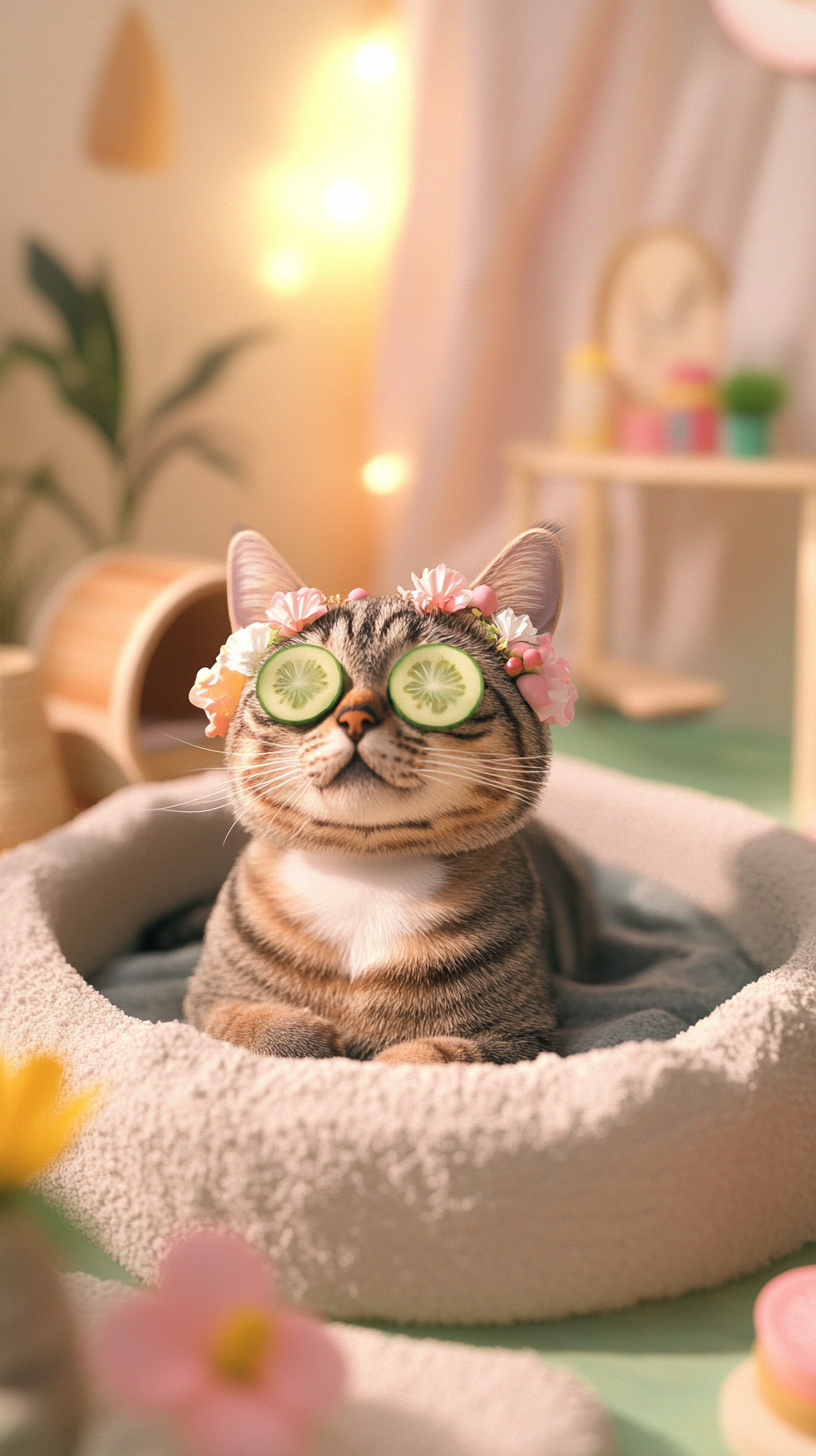 A Relaxing Spa Day for Cats