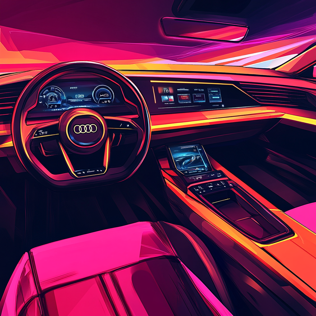 A Retro-Futuristic Audi TT Interior Sketch